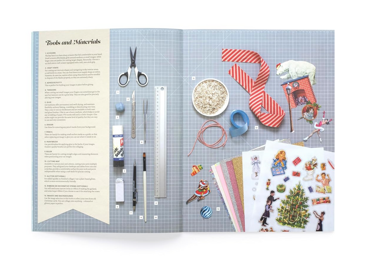 Cut Up This Book: Christmas Collage Kit, Maria Rivans