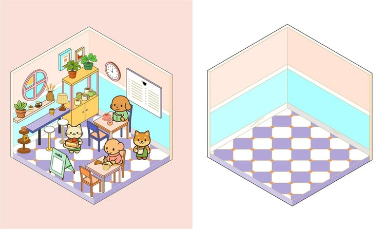 Cute 'n' Cozy Sticker Therapy: Coffee Shops
