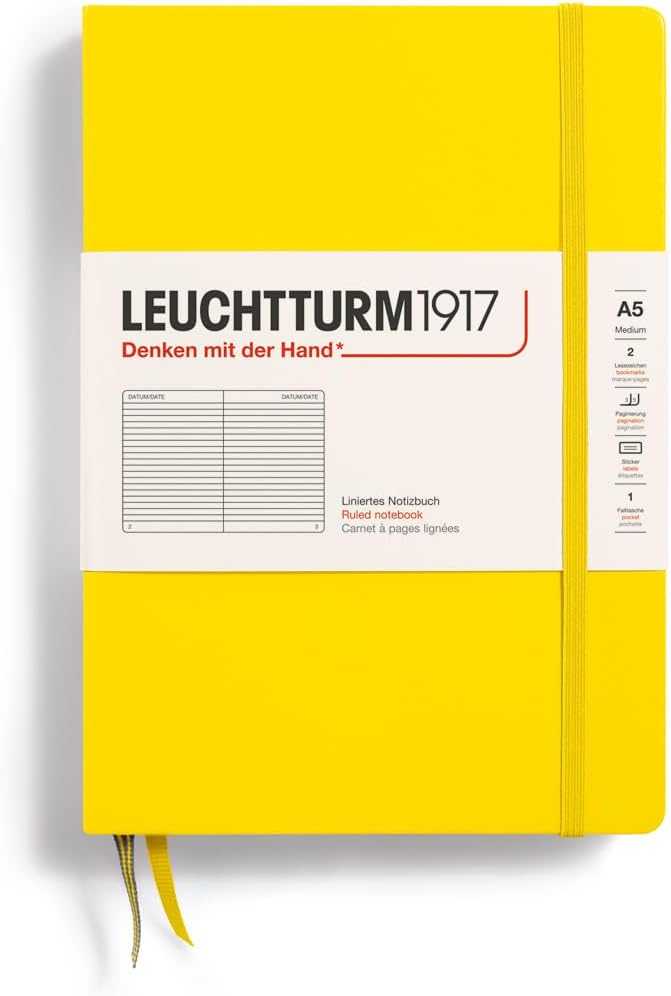 Leuchtturm Notebook Medium (A5), Hardcover, ruled