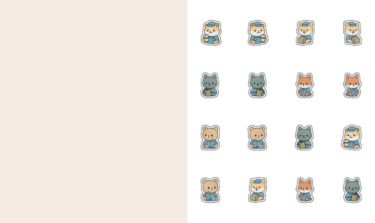 Cute 'n' Cozy Sticker Therapy: Convenience Stores