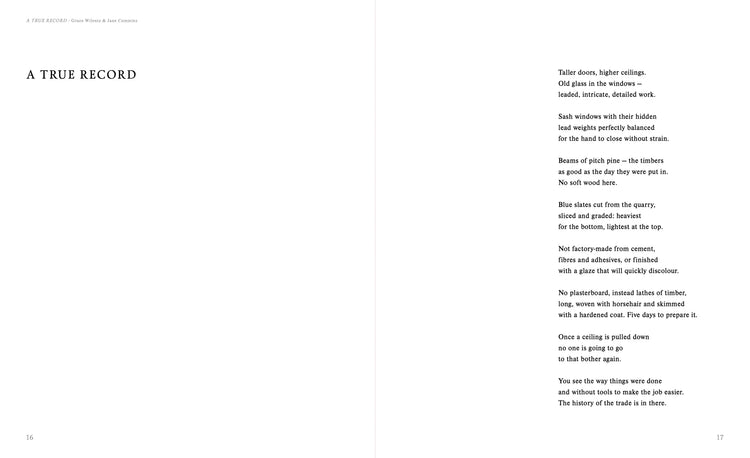 A True Record, Grace Wilentz & Jane Cummins