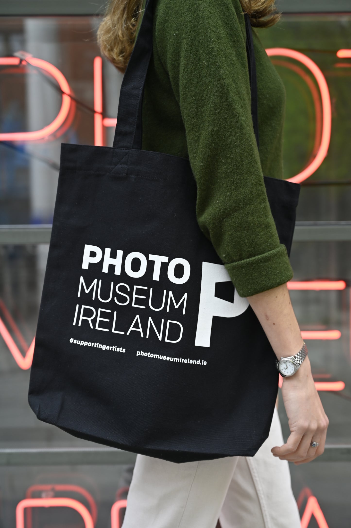 Photo Museum Ireland black tote bag