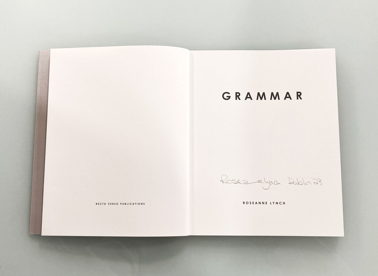 GRAMMAR by Roseanne Lynch (signed copy)