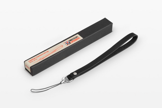 Black Leather Wrist Strap