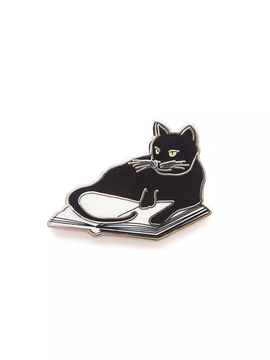 Bookstore Cat Pin