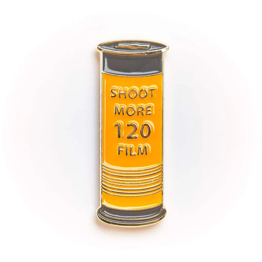 Shoot More 120 Film Camera Novelty Pin