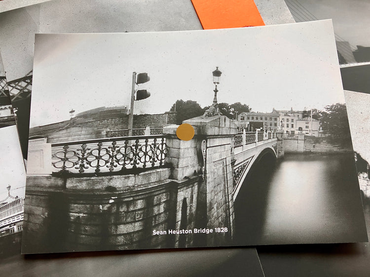 Pin Liffey, 5 x postcard bundle by Darragh Shanahan, with monogram wax sealed band.