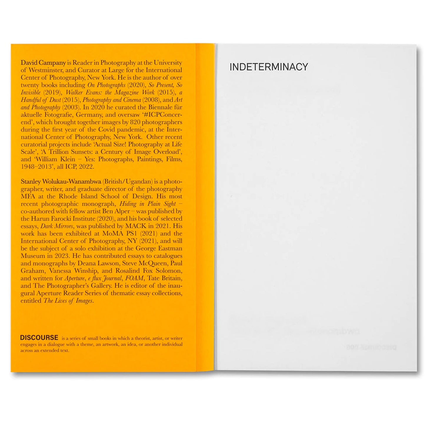 Indeterminacy: Thoughts on Time, the Image, and Race(ism) by David Campany & Stanley Wolukau-Wanambwa